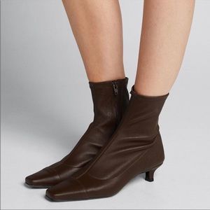 BY FAR Karl Square Toe Kitten Heel Boots 39